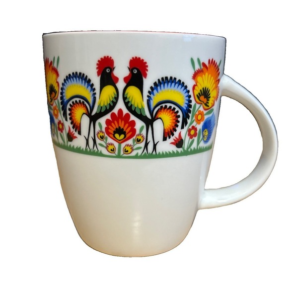 The Unbranded Brand Other - Lowicz Rooster Traditional Polish Evoke Folk Art Medium 420ml